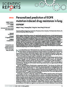 OPEN SUBJECT AREAS: COMPUTATIONAL MODELS DATA MINING NON-SMALL-CELL LUNG CANCER