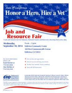 Honor a Hero, Hire a Vet Job and Resource Fair SM