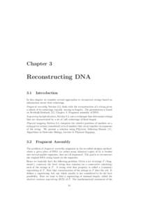 Chapter 3  Reconstructing DNA 3.1  Introduction