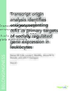 BELONGINGNESS  Transcript origin analysis identifies antigenpresenting cells as primary targets