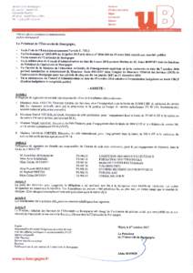 Arrêté - Délégation de signature pour les services centraux - Université de Bourgogne