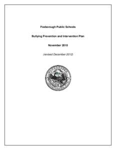 Model Bullying Prevention and Intervention Plan