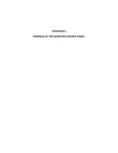 APPENDIX II FINDINGS OF THE SCIENTIFIC REVIEW PANEL Findings of the Scientific Review Panel on Proposed Identification of Environmental Tobacco Smoke as a Toxic Air Contaminant