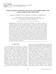 Meteoritics & Planetary Science 45, Nr 2, 289–doi: j01027.x Origin of kamacite, schreibersite, and perryite in metal-sulﬁde nodules of the enstatite chondrite SaharaEH3) Ste