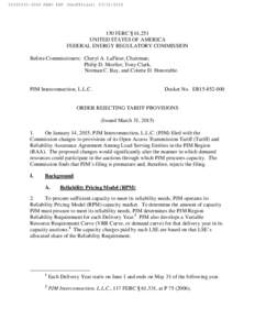 [removed]FERC PDF (Unofficial[removed] FERC ¶ 61,251 UNITED STATES OF AMERICA FEDERAL ENERGY REGULATORY COMMISSION Before Commissioners: Cheryl A. LaFleur, Chairman;