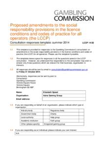 Response form LCCP consultation September 2013