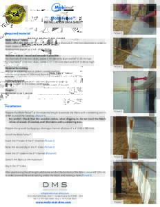 Mobi-Fence™  INSTALLATION DATA SHEET Required material  Picture 1