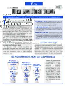 WATER MWRA FACTS ABOUT  Ultra Low Flush Toilets