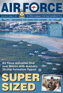 AIR F RCE Vol. 53, No. 19, October 27, [removed]The official newspaper of the Royal Australian Air Force Th