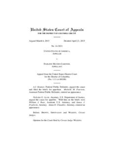 United States Court of Appeals FOR THE DISTRICT OF COLUMBIA CIRCUIT Argued March 6, 2015  Decided April 21, 2015