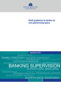 Draft guidance to banks on non-performing loans