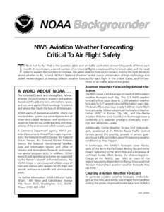 NOAA NWS Aviation Weather Forecasting Critical To Air Flight Safety T