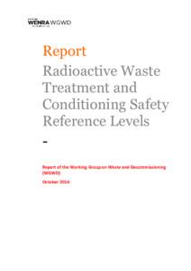 Report Radioactive Waste Treatment and Conditioning Safety Reference Levels Report of the Working Group on Waste and Decommissioning