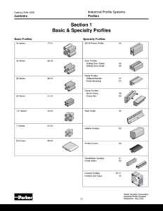 Industrial Proﬁle Systems Proﬁles CatalogUS  Contents