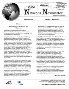 Issue #22  Volume 18, Number 1 Special Issue  January – March 2003