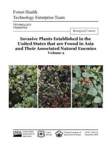Invasive Plants Established in the United States that are Found in Asian and Their Associated Natural Enemies