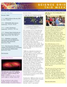 About SGTW | Subscribe | Archive | Contact SGTW  October 19, 2005 Calendar/Meetings