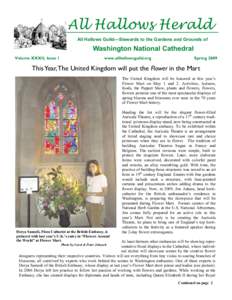 All Hallows Herald All Hallows Guild—Stewards to the Gardens and Grounds of Washington National Cathedral Volume XXXII, Issue 1