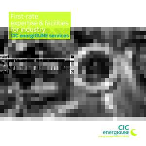First-rate expertise & facilities for industry CIC energiGUNE services