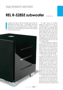 Equipment Review  REL R-528SE subwoofer I