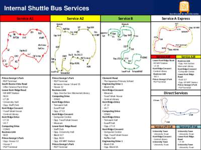 Internal Shuttle Bus Services Scan this code for more information Service A1  Service A2