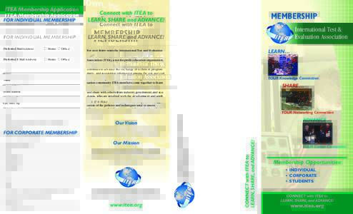 ITEA Membership Application FOR INDIVIDUAL MEMBERSHIP Preferred Mail Address:  Home Office
