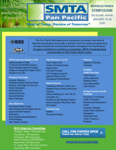 MICROELECTRONICS BIG ISLAND, HAWAII “Best of Today, Preview of Tomorrow”  JANUARY 25-28