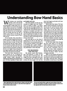By Larry Wise  Understanding Bow Hand Basics W