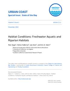 URBAN COAST  Special Issue: State of the Bay Volume 5 Issue 1  Article 2.1.1