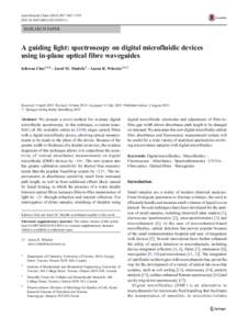 Anal Bioanal Chem:7467–7475 DOIs00216x RESEARCH PAPER  A guiding light: spectroscopy on digital microfluidic devices