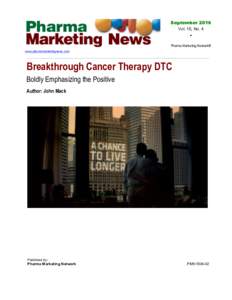Breakthrough Cancer Therapy DTC