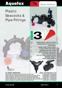 Section 3 Contents  SECTION 3 Plastic Seacocks &