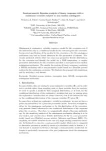 Semi-parametric Bayesian analysis of binary responses with a continuous covariate subject to non-random missingness Frederico Z. Poleto1 , Carlos Daniel Paulino2,5 , Julio M. Singer3 , and Geert Molenberghs4 1 IME,