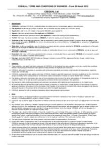 CQL 2012 Terms  Conditions - RKV Proposed final TCs accepted.doc