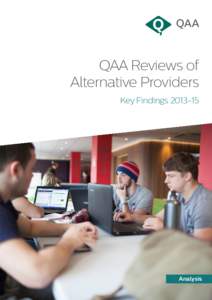 QAA Reviews of Alternative Providers Key FindingsAnalysis a