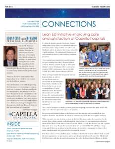 Fall 2012 	  Capella Healthcare A newsletter for associates of