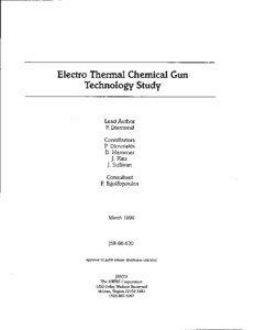 Electro Thermal Chemical Gun Technology Study