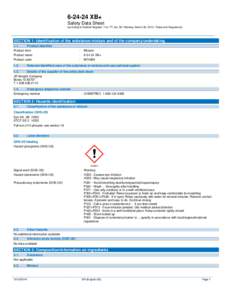 XB+ Safety Data Sheet according to Federal Register / Vol. 77, NoMonday, March 26, Rules and Regulations SECTION 1: Identification of the substance/mixture and of the company/undertaking 1.1.