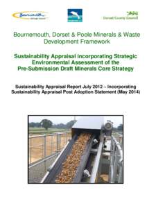 Sustainability Appraisal Report July 2012