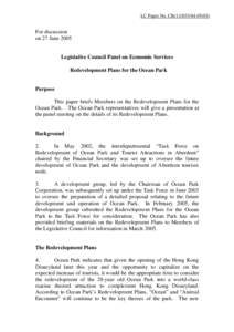 LC Paper No. CB[removed])  For discussion on 27 June[removed]Legislative Council Panel on Economic Services