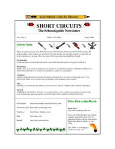 SHORT CIRCUITS The Schrockguide Newsletter Vol. 2 No. 8 ISSN: 1525-836X