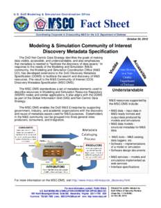 Microsoft PowerPoint - 11-S-0258 IITSEC Fact Sheet - DoD MSCDMS - DPM JDL v2[removed]Dist A.ppt [Compatibility Mode]