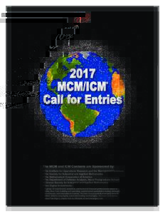 2017 MCM/ICM Call for Entries ®  The MCM and ICM Contests are Sponsored by: