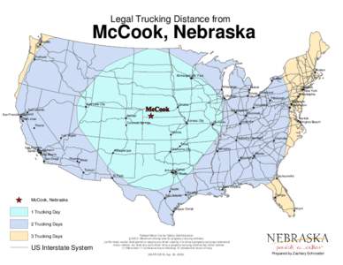 Legal Trucking Distance from  McCook, Nebraska Seattle