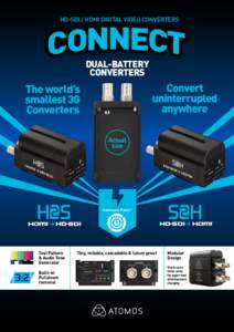 HD-SDI / HDMI DIGITAL VIDEO CONVERTERS  DUAL-BATTERY CONVERTERS  Convert