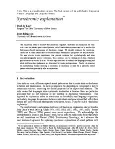 Microsoft Word - Synchronic Explanation-final.doc