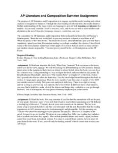 Microsoft Word - AP Literature and Composition Summer Assignment.doc