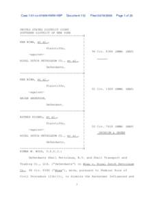 Case 1:01-cvKMW-HBP  Document 112 UNITED STATES DISTRICT COURT SOUTHERN DISTRICT OF NEW YORK