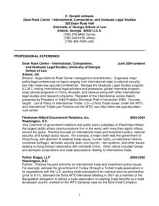Microsoft Word - Don Johnson CV[removed]doc