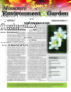 Missouri April 2014 Volume 20, Number 4  Lily: A Symbol of Life